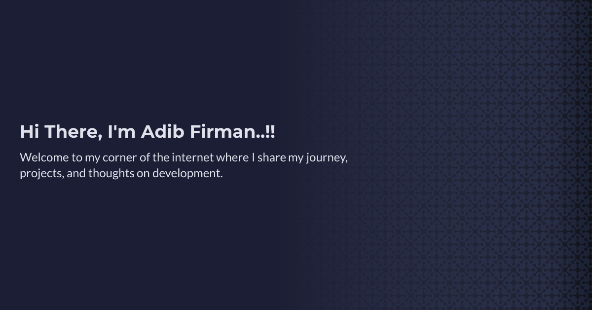 Framework Baru dan AI? - Adib Firman